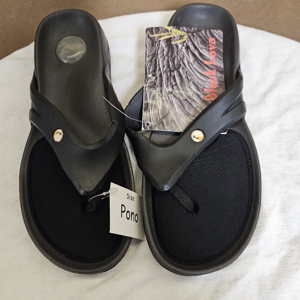 O ' o Black Lava Sandals Women Size 8 - Picture 6 of 16